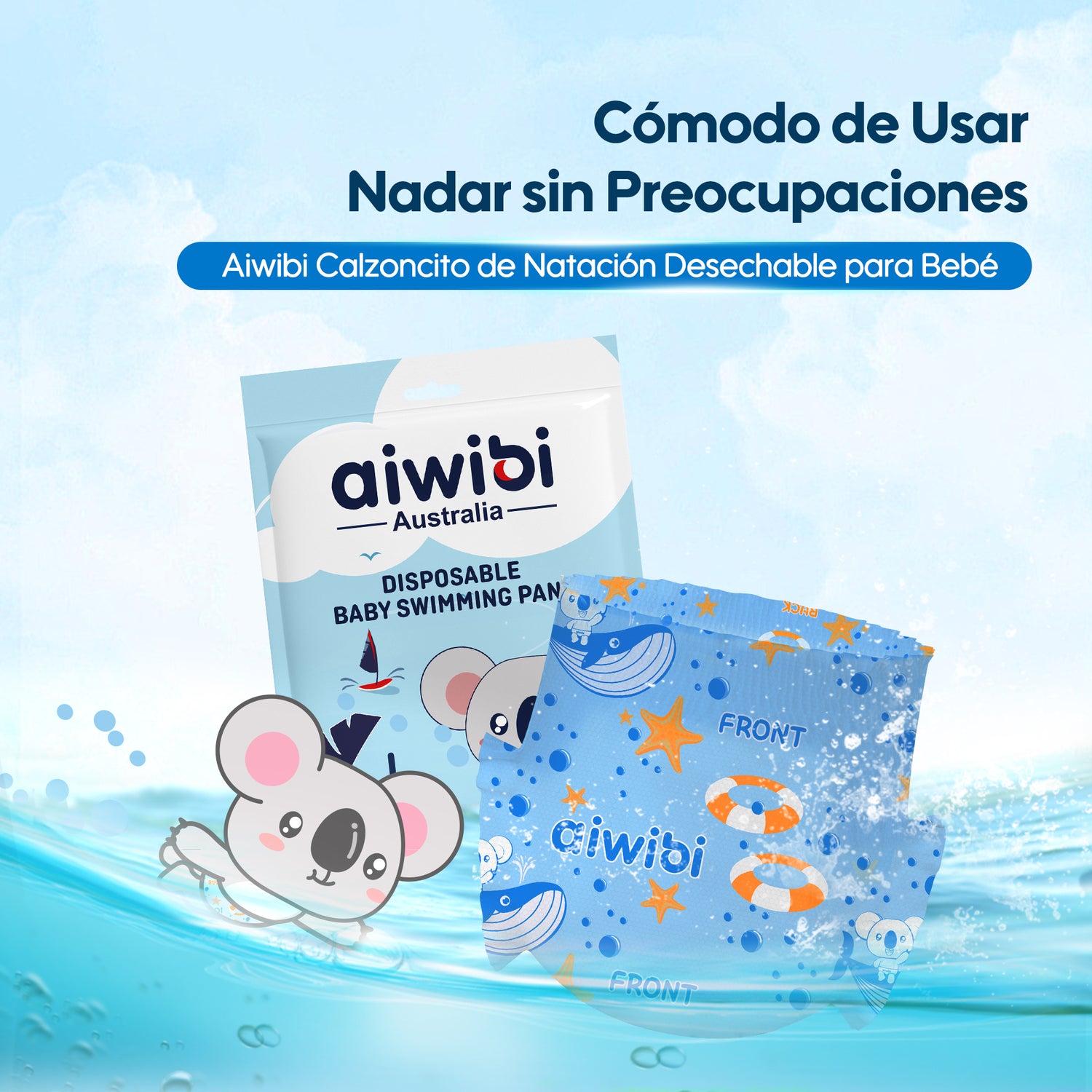 Pantalones de Natación Desechables para Bebés Talla G/XG/XXG/XXXG