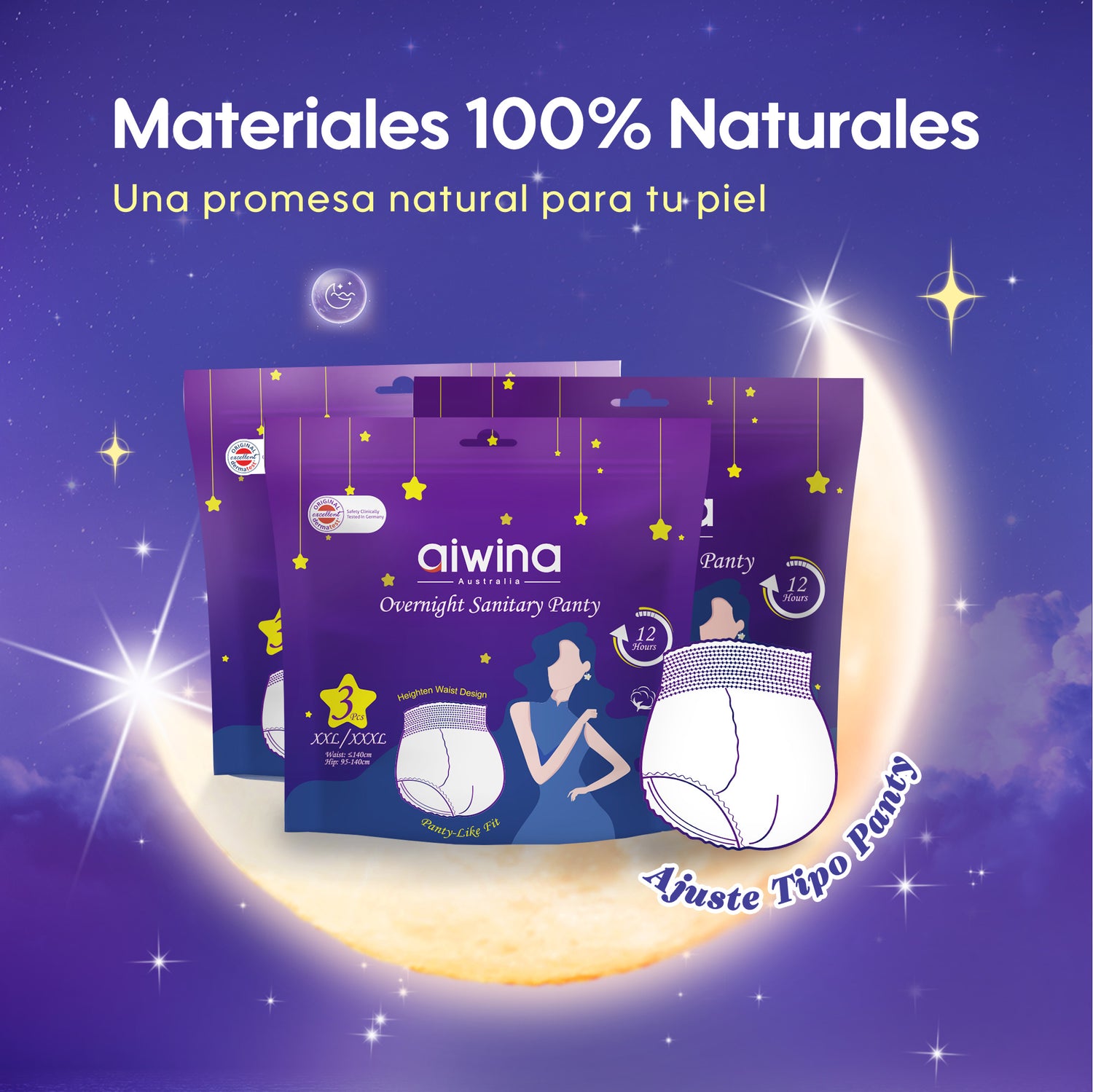 Ropa interior higiénica durante la noche