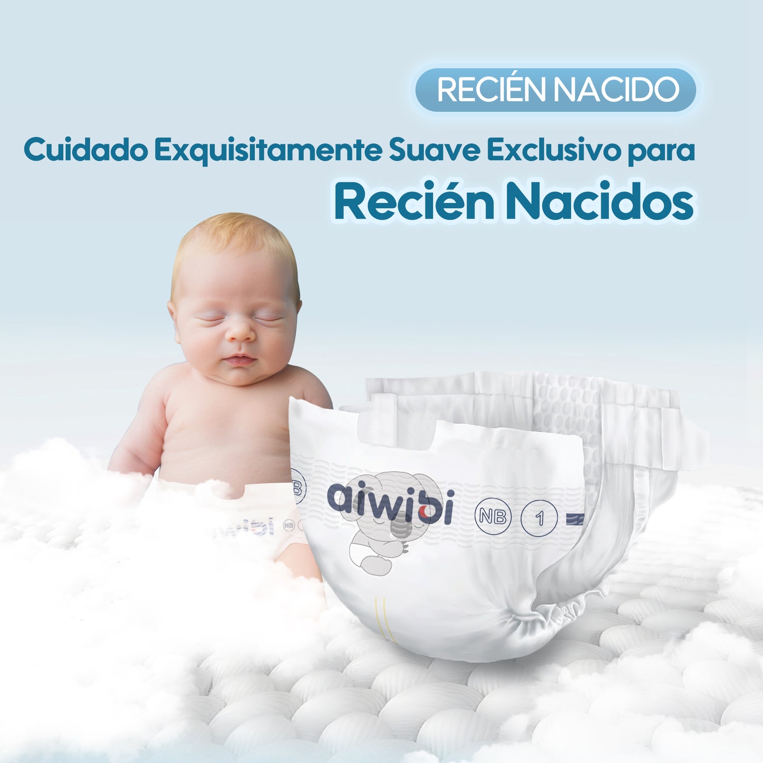 Pañales Desechables para Recién Nacidos Paquete Mediano Talla RN (22 Pzs)