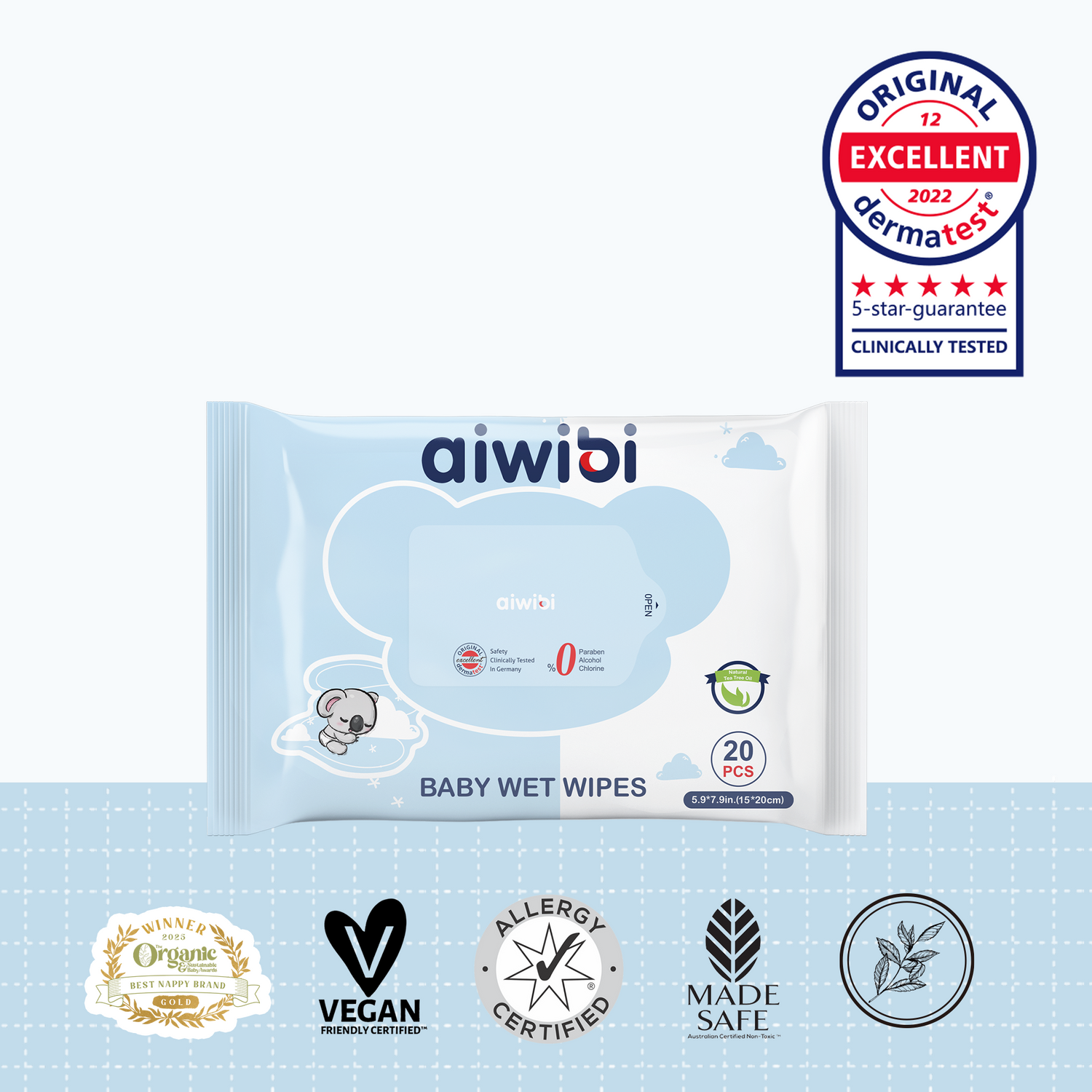 Toallitas de Cuidado Sensibles Gentle Soft 20Pzs