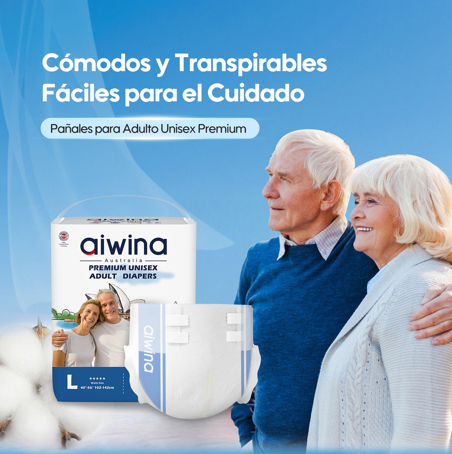 Pañales para adultos neutros de alto nivel