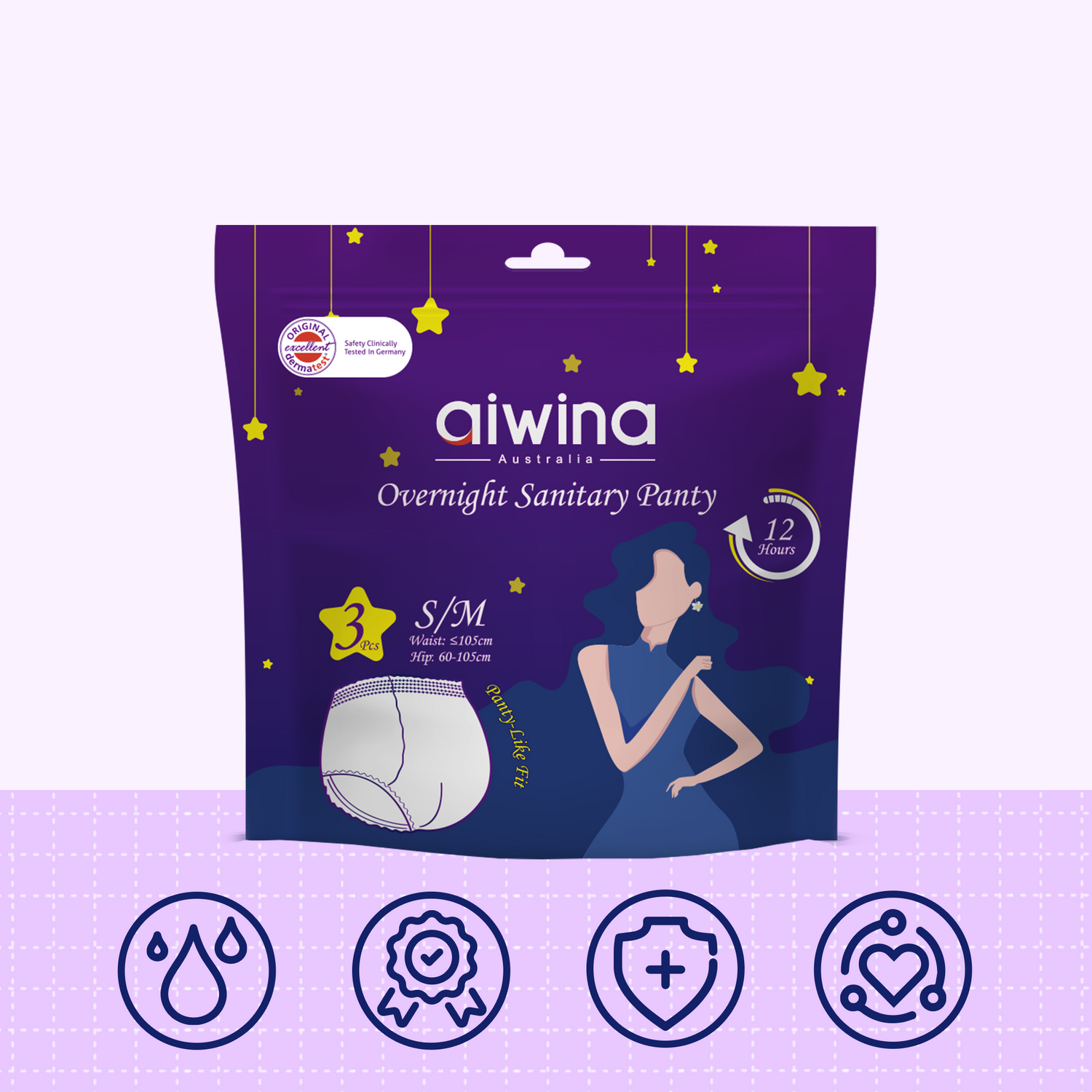 Ropa interior higiénica durante la noche