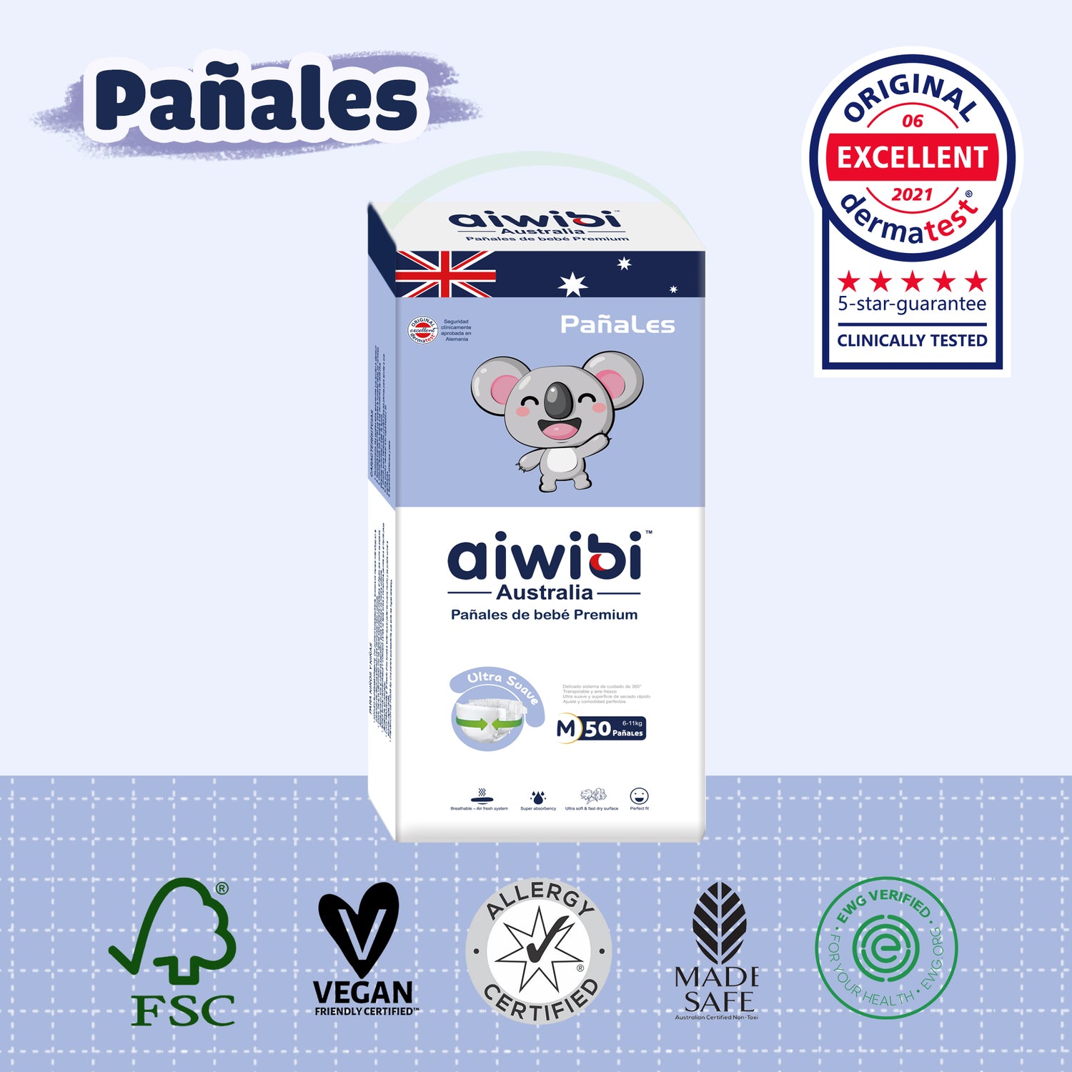 Pañales desechables para bebés Comfy Soft Talla M