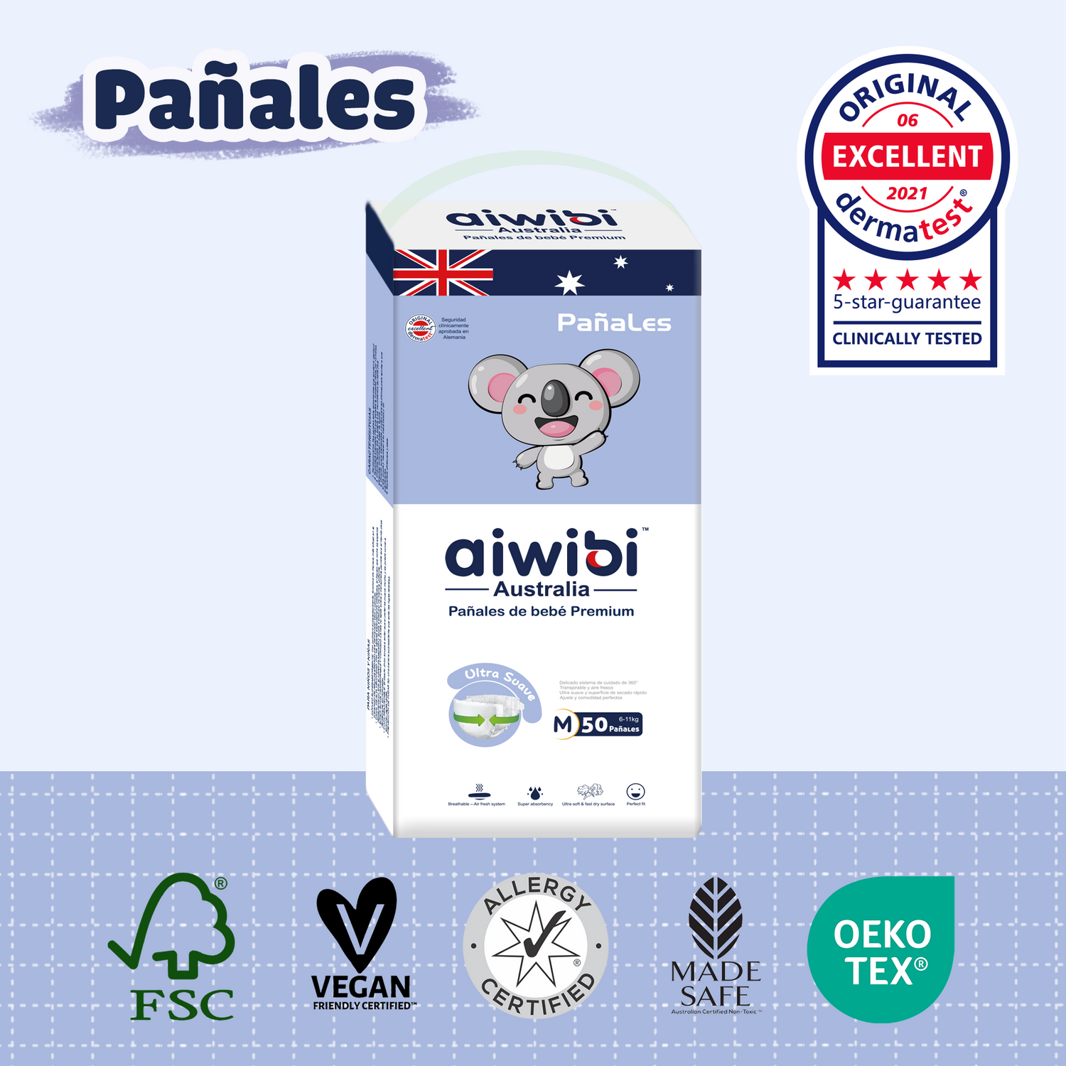 Pañales desechables para bebés Comfy Soft Talla M