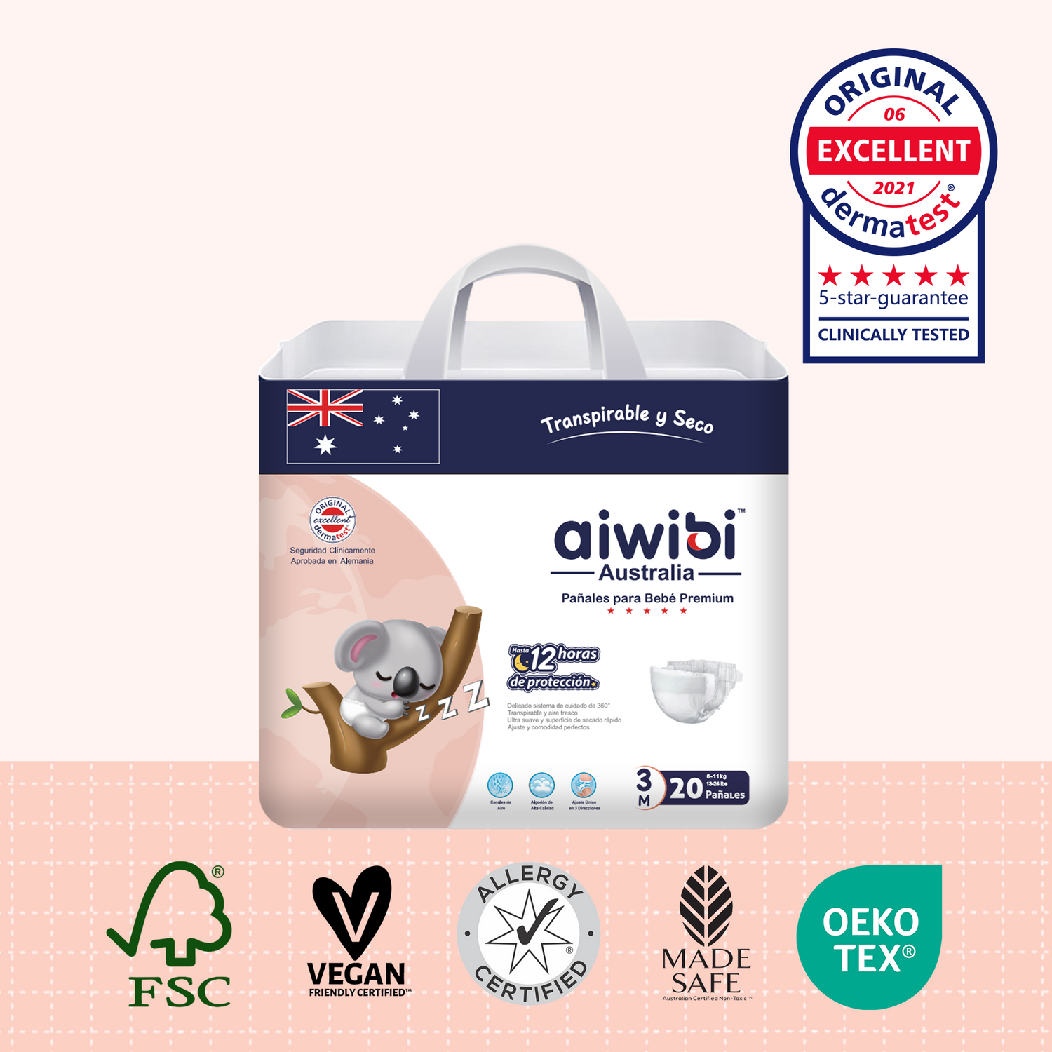 Pañales desechables para bebés Paquete Pequeño Talla M