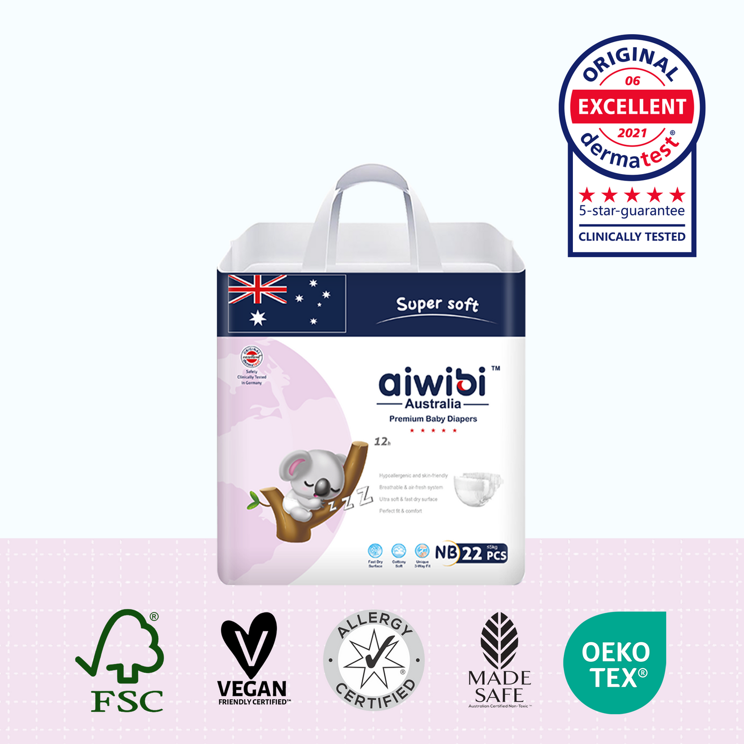 Pañales Desechables para Recién Nacidos Paquete Mediano Talla RN (22 Pzs)