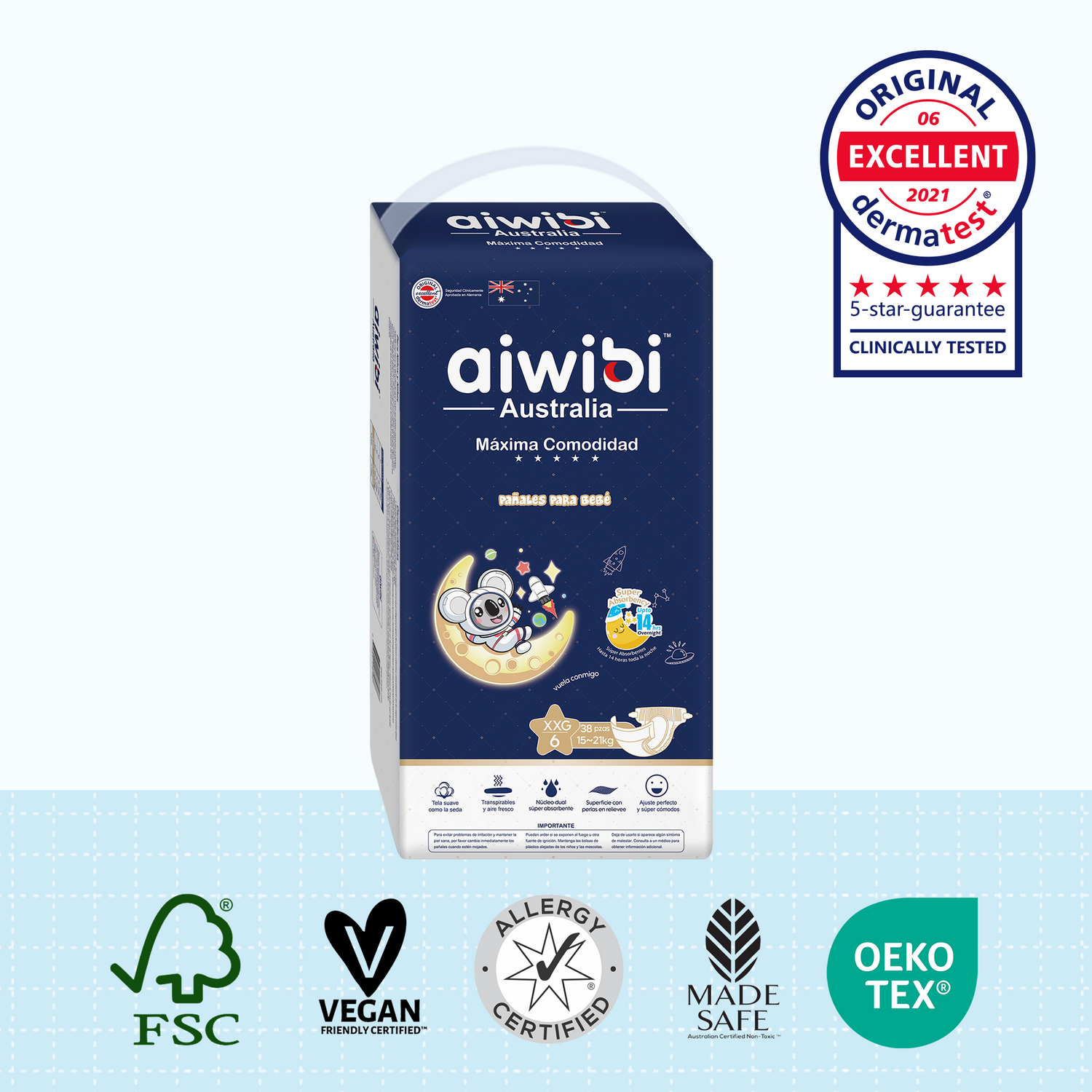 1 Paquete de Pañales para Bebés Máxima Comodidad Talla XXG