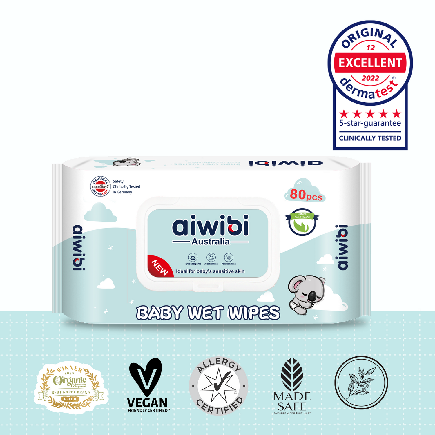 Toallitas de Cuidado Sensibles Gentle Soft 80Pzs